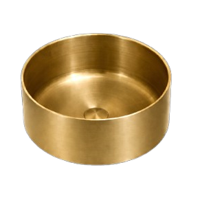 COUNTER TOP ROUND WASH BASIN (DEPTH 6 INCH)WITH OUT FAUCET - FUTURA - ( GOLD - - 0x396 mm - 0inchX15.8inch )