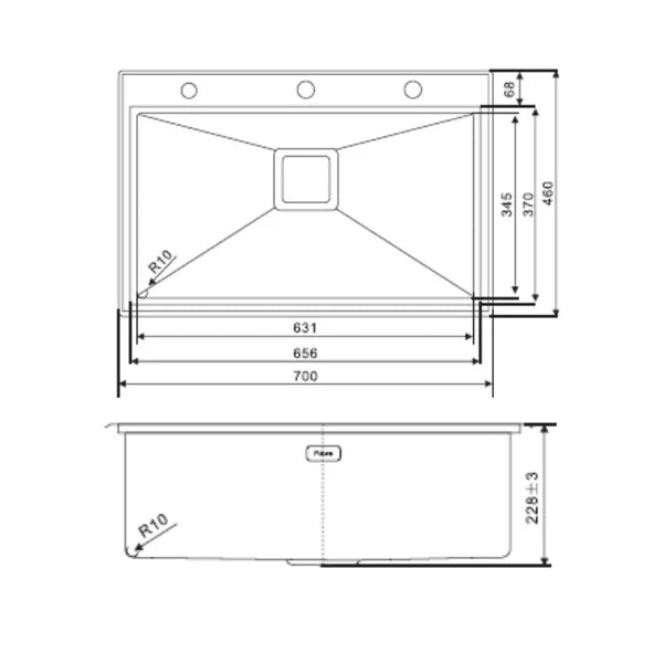 1.0 BOWL SS SINK WITH FA-02IS FAUCET, FA-07IS LIQUID SOAP DISPENSER , FA-08IS COLANDER BASKET , FA-09IS CHOPPING BOARD & FA-15IS SQUARE WASTE COUPLING W/AUTO DRAINER & OVERFLOW (DEPTH 9)- FUTURA - ( STAINLESS STEEL - INTELLIGENT SINK - 675x450 mm - 27inc