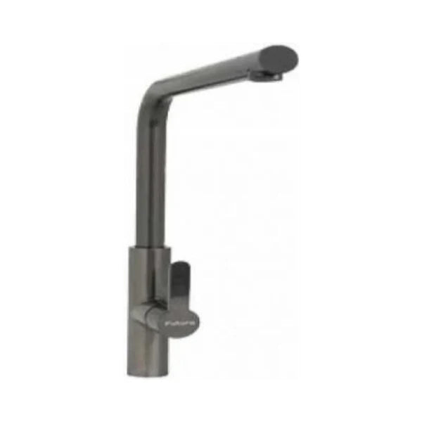 QUARTZ SINK 1.0 BOWL (DEPTH 9)WITH FA-04 LIQUID SOAP DISPENSER, FA-07 BASKET WASTE COUPLING & FA-02B QUARTZ FAUCET - FUTURA - ( BLACK - QUARTZ SERIES - 780x450 mm - 31.2inchX18inch )