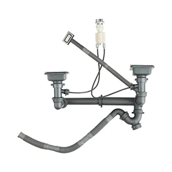 SS 1.2 MM THK KITCHEN SINK 2.0 BOWL (DEPTH 9INCH) WITH FA-02IS FAUCET+FA-07IS LIQ SOAP DISP+FA-08IS COLANDER BASKET+FA-09IS CHOPPING BOARD WITH FA-16IS WASTE COUPLING WITH AUTO DAINER KIT & OVERFLOW - FUTURA - ( BRUSH SS - HAND CARVED SERIES - 920x500 mm