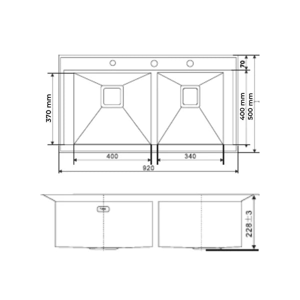 SS 1.2 MM THK KITCHEN SINK 2.0 BOWL (DEPTH 9INCH) WITH FA-02IS FAUCET+FA-07IS LIQ SOAP DISP+FA-08IS COLANDER BASKET+FA-09IS CHOPPING BOARD WITH FA-16IS WASTE COUPLING WITH AUTO DAINER KIT & OVERFLOW - FUTURA - ( BRUSH SS - HAND CARVED SERIES - 920x500 mm