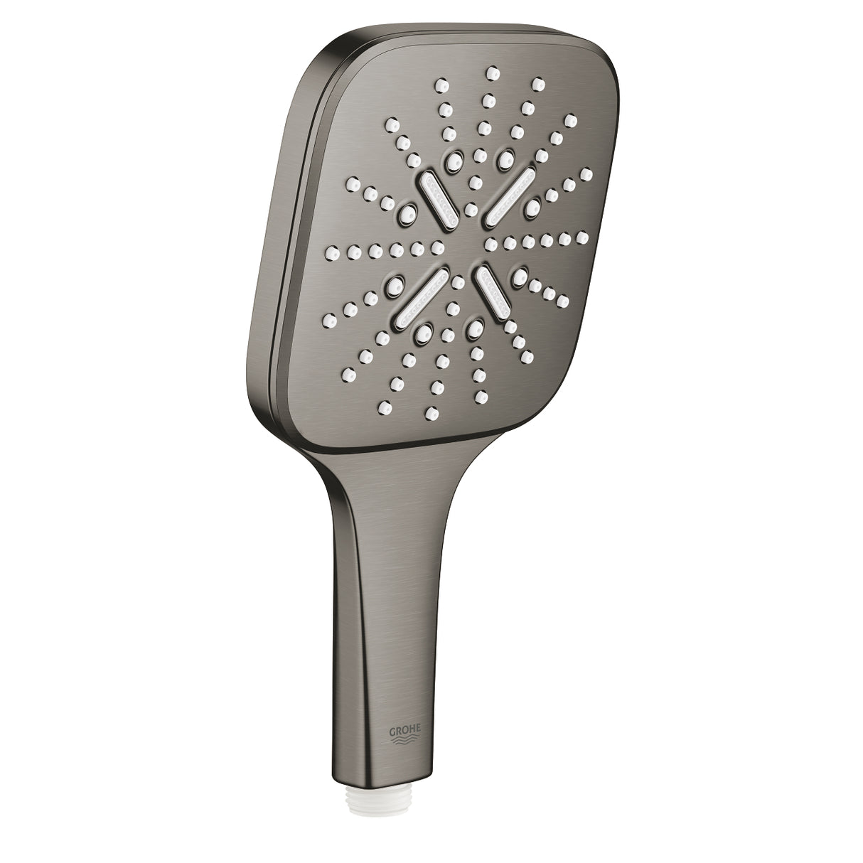 RAINSHOWER SMARTACTIVE 130 CUBE HAND SHOWER 3 SPRAYS W/O HOSE - GROHE - (BRUSHED HARD GRAPHITE - G5 - RAINSHOWER - 0x15 mm - 0inchX0.5inch)