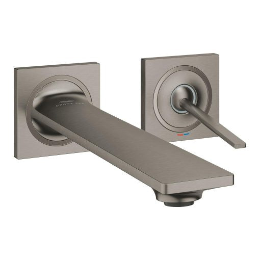 ALLURE 2-HOLE, 1-HANDLE WALL-MOUNT BASIN MIXER, M SIZE - GROHE - (BRUSHED HARD GRAPHITE - G5 - ALLURE - 0x15 mm - 0inchX0.5inch)