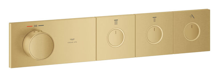 GRT AQUA THERMOSTAT TRIM 3 VALVES SMARTCONTROL - GROHE - (BRUSHED COOL SUNRISE - GROHTHERM - 0x15 mm - 0inchX0.5inch)