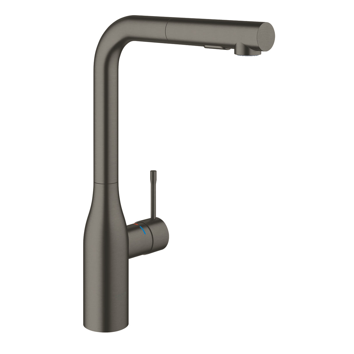 ESSENCE SINGLE-LEVER SINK MIXER 3/8 INCH WITH HIGH SPOUT, PULL-OUT DUAL SPRAY, SWIVEL SPOUT, AND FLEXIBLE CONNECTION HOSES - GROHE - (BRUSHED HARD GRAPHITE - G5 - ESSENCE - 0x10 mm - 0inchX0.38inch)