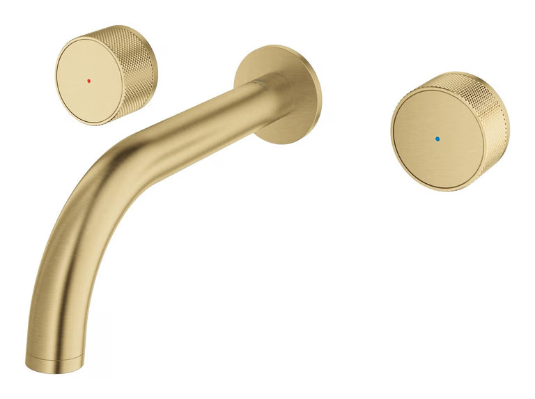 ATRIO PRIVATE THREE-HOLE BASIN MIXER WALL MOUNTED WITH KNOB - GROHE - (BRUSHED COOL SUNRISE - G5 ATRIO PRIVATE - 0x15 mm - 0inchX0.5inch)