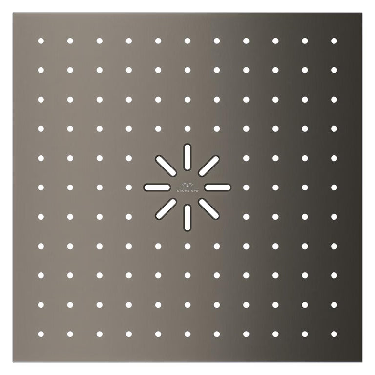 RAINSHOWER AQUA CEILING SHOWER COVER DUO - GROHE - (BRUSHED HARD GRAPHITE - G5-RAINSHOWER AQUA - 334x334 mm - 13.3inchX13.3inch)