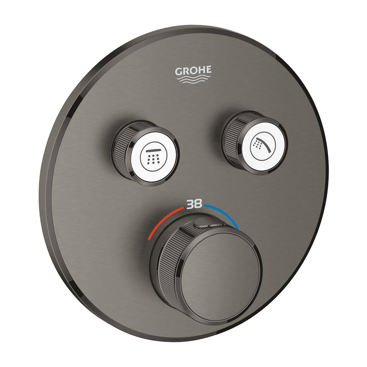 GROHTHERM SMARTCONTROL THERMOSTAT FOR CONCEALED INSTALLATION WITH 2 VALVES - GROHE - (BRUSHED HARD GRAPHITE - G5 - GROHTHERM - 0x15 mm - 0inchX0.5inch)