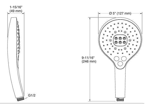 3.0 HANDSHOWER W/O HOSE - KOHLER PREMIUM -  ( BRUSHED BRONZE - PREMIUM - 0x0 mm - 0inchx0inch )