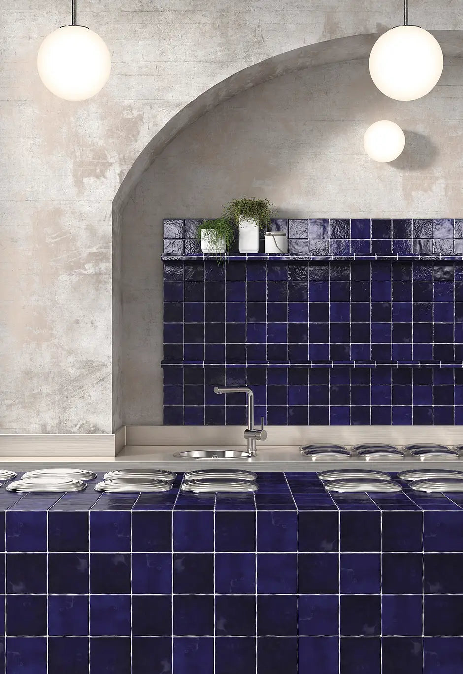 ZELIJ ANTIC AZUL HL - SPAIN -(100x100 mm - 4inchX4inch )