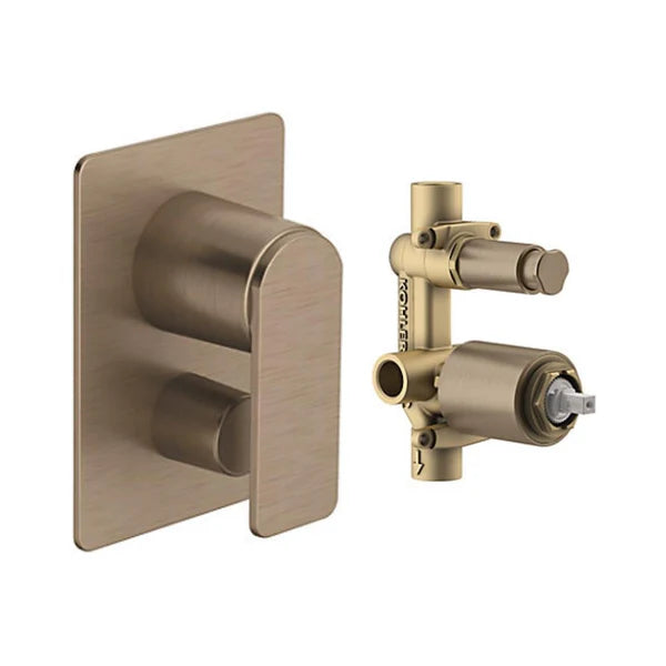 (PRUN)PARALLEL-REC BATH SHOWER TRIM WITH DIV - KOHLER PREMIUM -  ( BRUSHED BRONZE - PREMIUM - 0x0 mm - 0inchx0inch )