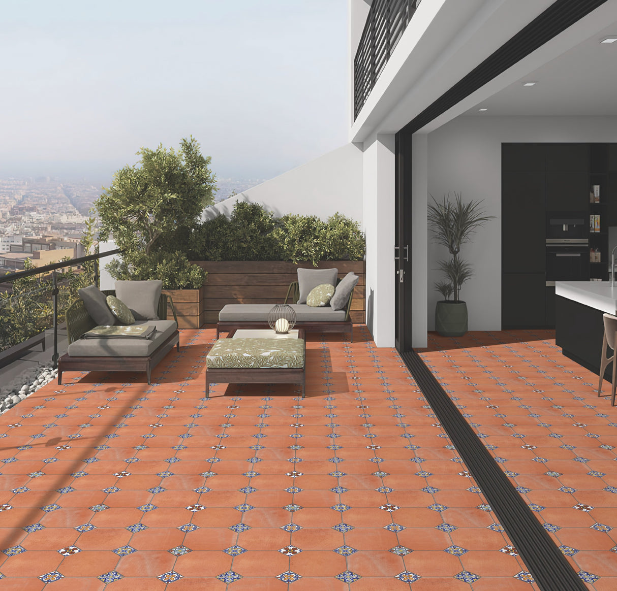 KENDO RED - CREANZA -  (  - CREANZA SIGNIA SERIES - 400x400x12 mm - 16inchX16inchX0.4inch )