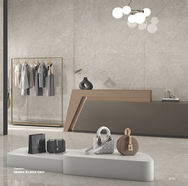 GRANDE KLINKER GREY - CREANZA -  (  - CREANZA GLOSSY SERIES - 1800x1200 mm - 72inchX48inch )