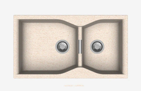 QUARTZ 2.0 BOWL W/O DRAIN BOARD (DEPTH 9INCH) - CARYSIL -  ( GRANITE CORNFLAKES - LARGO - 900x500 mm - 36inchX20inch )