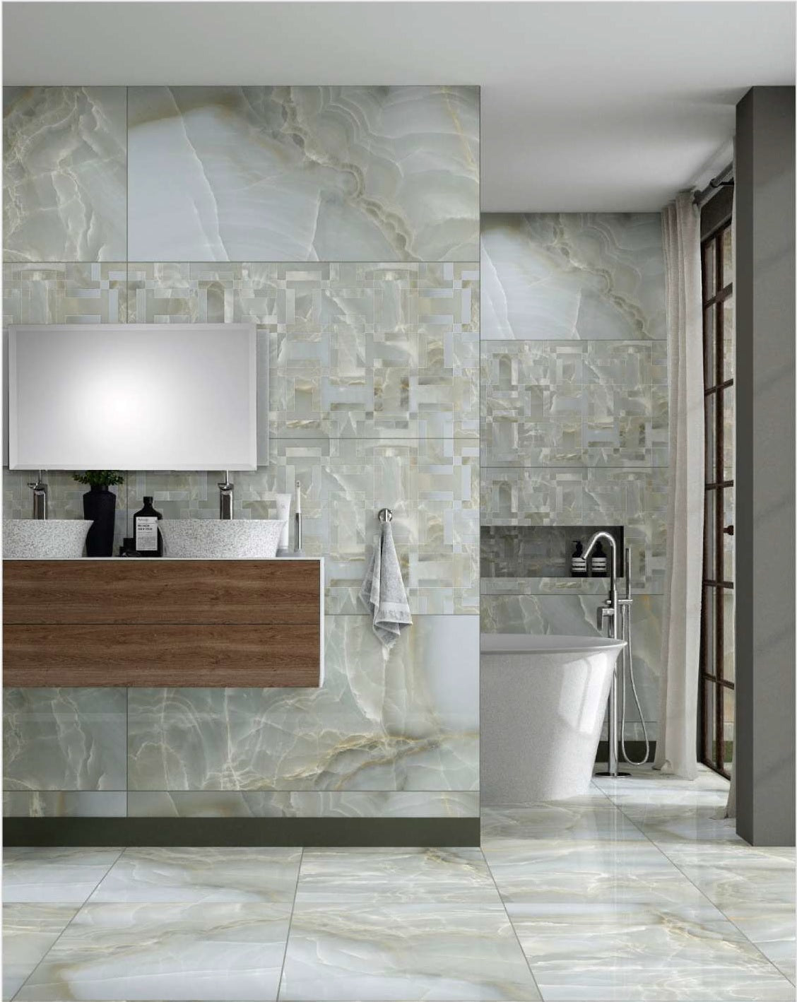 ROYAL MIAMI ONYX GREEN - CREANZA -  (  - CREANZA - 1200x600 mm - 48inchX24inch )