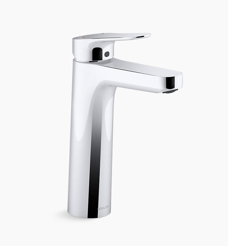 ACCLIV TALL SINGLE CONTROL LAVATORY W/O DRAIN FAUCET - KOHLER POPULAR -  ( CHROME - POPULAR - 0x15 mm - 0inchX0.6inch )