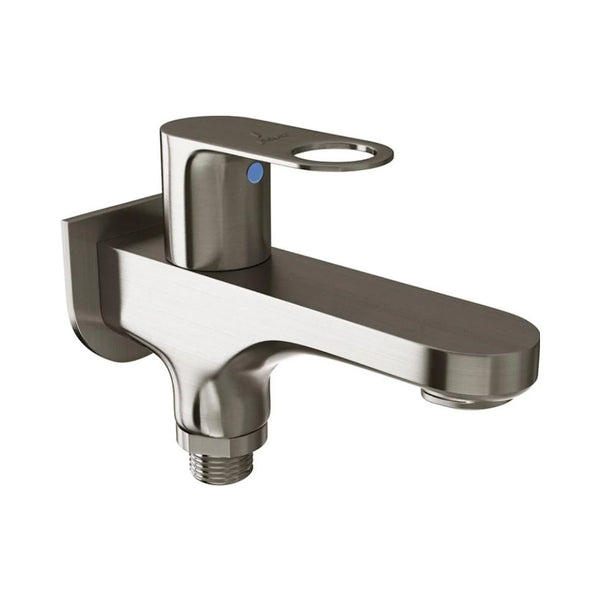 BIB COCK 2-WAY WITH FLANGE - JAQUAR FAUCETS - ( STAINLESS STEEL - ORNAMIX PRIME - 0x15 mm - 0inchX0.5inch )
