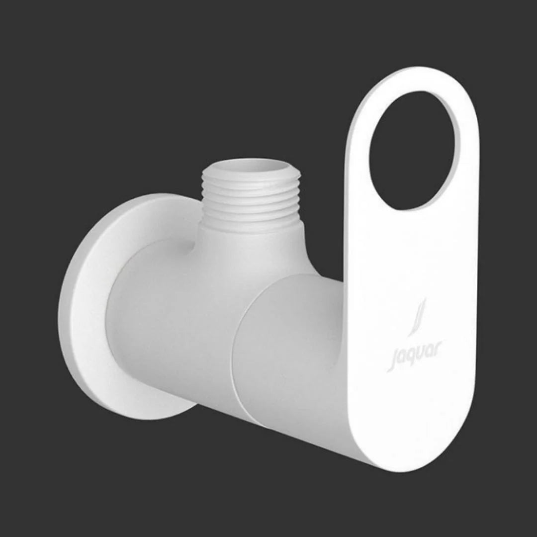 ANGLE COCK WITH FLANGE - JAQUAR FAUCETS - ( WHITE MATT - ORNAMIX PRIME - 0x15 mm - 0inchX0.5inch )