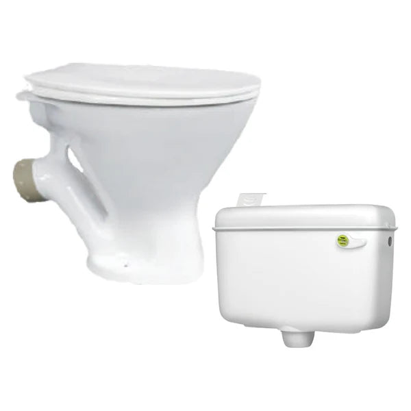 EWC POPULAR W/SLEEK ESENCE CISTRN S-TRAP - HINDWARE - ( STAR WHITE - - 575x345 mm - 23inchX13.8inch )