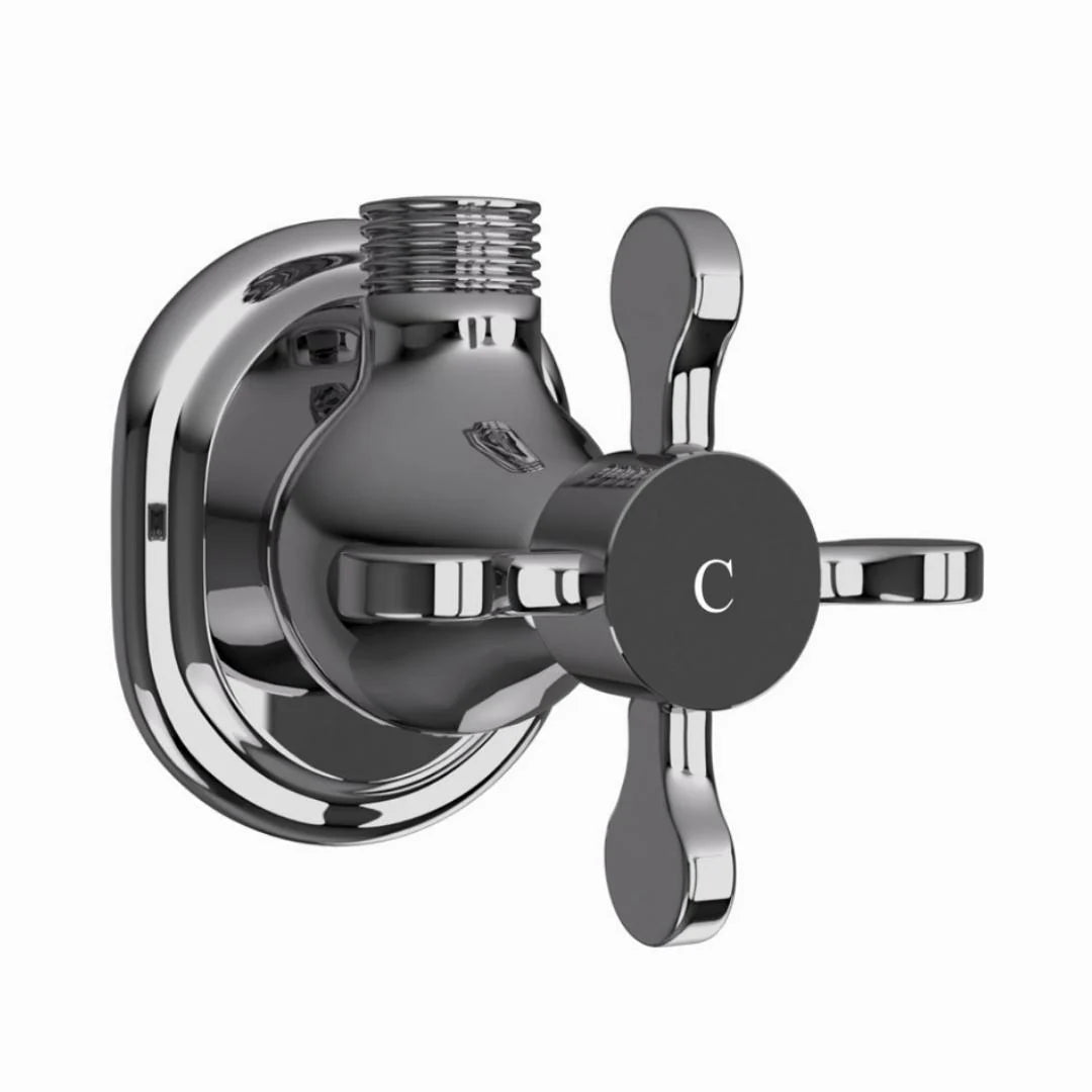 ANGULAR STOP COCK W/WALL FLANGE - JAQUAR FAUCETS - ( BCH - QUEENS PRIME - 0x20 mm - 0inchX0.75inch )