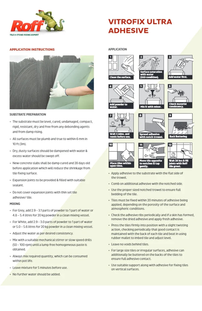 ROFF VITROFIX ULTRA WHITE (20 KG) - ROFF - ( WHITE - - 0x0 mm - 0inchx0inch )