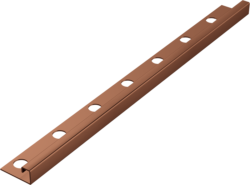 SS 304 TILE TRIM - TILE TRIMS - (MIRROR ROSE GOLD - FALDU - 2400x11x11 mm - 96inchX0.44inchX0.44inch)