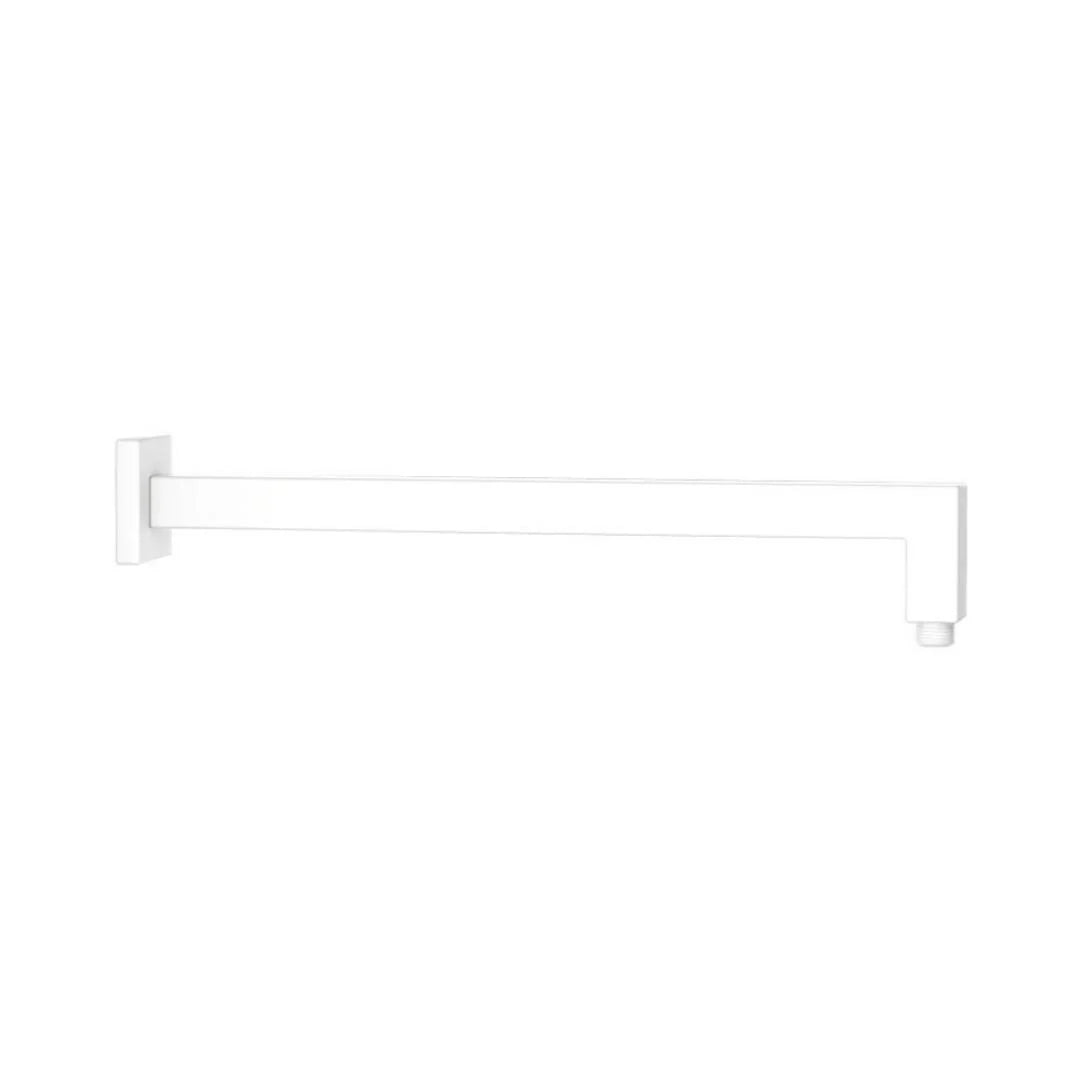 SHOWER ARM SQUARE W/FLANGE - JAQUAR FAUCETS - ( WHITE MATT - SHOWER ACC. - 600x15 mm - 24inchX0.5inch )