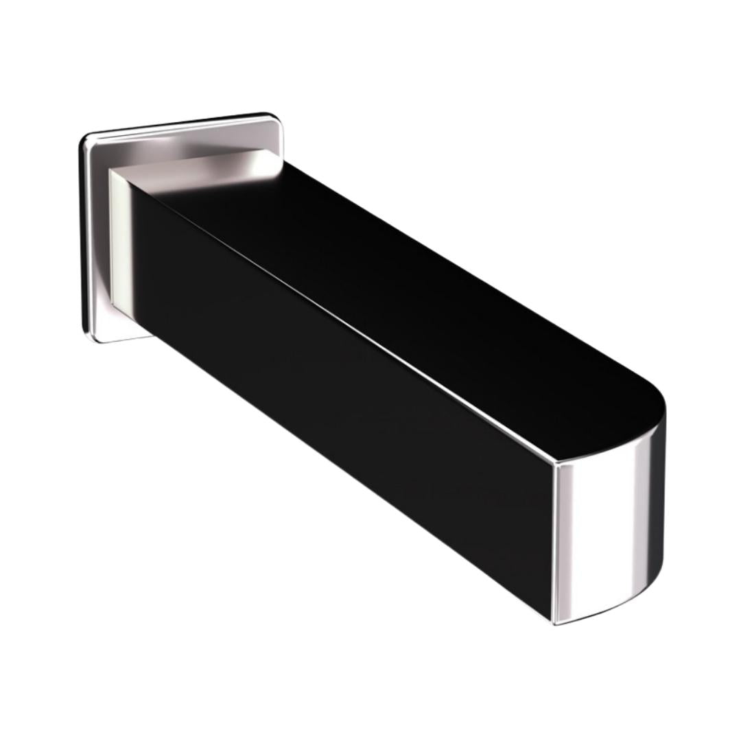 ALIVE RANGE BATH TUB SPOUT WITH WALL FLANGE - JAQUAR FAUCETS - ( BLACK CHROME - BATH TUB-SPOUT - 0x15 mm - 0inchX0.5inch )
