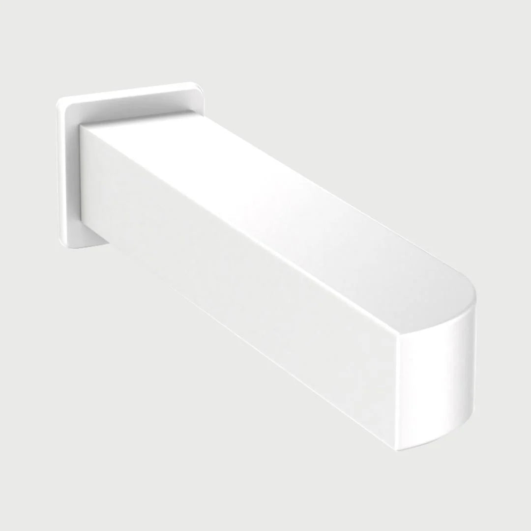 ALIVE RANGE BATH TUB SPOUT WITH WALL FLANGE - JAQUAR FAUCETS - ( WHITE MATT - BATH TUB-SPOUT - 0x15 mm - 0inchX0.5inch )