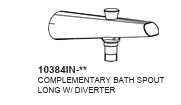 (O2S)COMPLEMENTARY-BATH SPOUT W/DIVERT - KOHLER PREMIUM -  ( POLISHED CHROME - PREMIUM - 0x0 mm - 0inchx0inch )