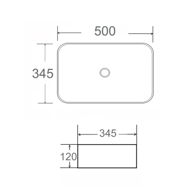 CERAMIC TABLE TOP WASH BASIN - BETTER LIVING -  (  - MOROCCON - 500x345 mm - 20inchX13.8inch )