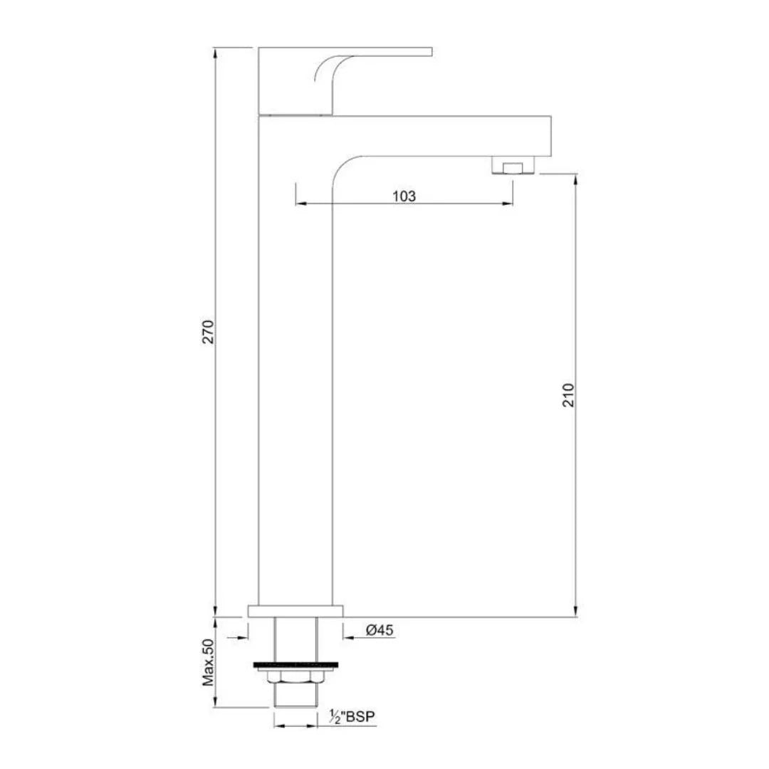 PILLAR COCK W/140MM EXTD.BODY - JAQUAR FAUCETS - ( GOLD DUST - VIGNETTE PRIME - 0x15 mm - 0inchX0.5inch )