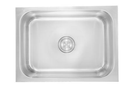 SS KITCHEN SINK 1.0 BOWL (DEPTH 10INCH) WASTE COUPLING WITH PLUMBING KIT - FUTURA -  ( SATIN - DURA - 609x457 mm - 24.36inchX18.28inch )