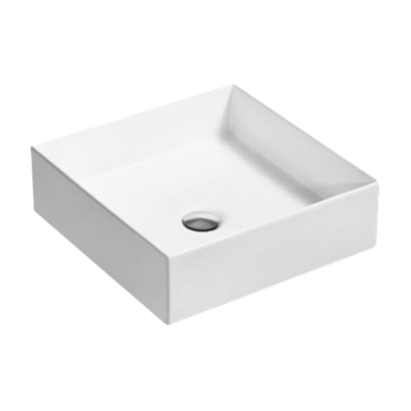 WASH BASIN TABLE TOP MAGRO S - HINDWARE - ( STAR WHITE - ITALIAN - 395x395 mm - 16inchX16inch )