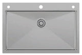 1 BOWL W/O DRAIN BOARD W/INOX 100 FAUCETS  (DEPTH 8INCH) FULLY LOADED (THK 1MM) - CARYSIL -  ( MATT - WALTZ 610 R10 FULLY LOADED - 610x507 mm - 24inchX20inch )
