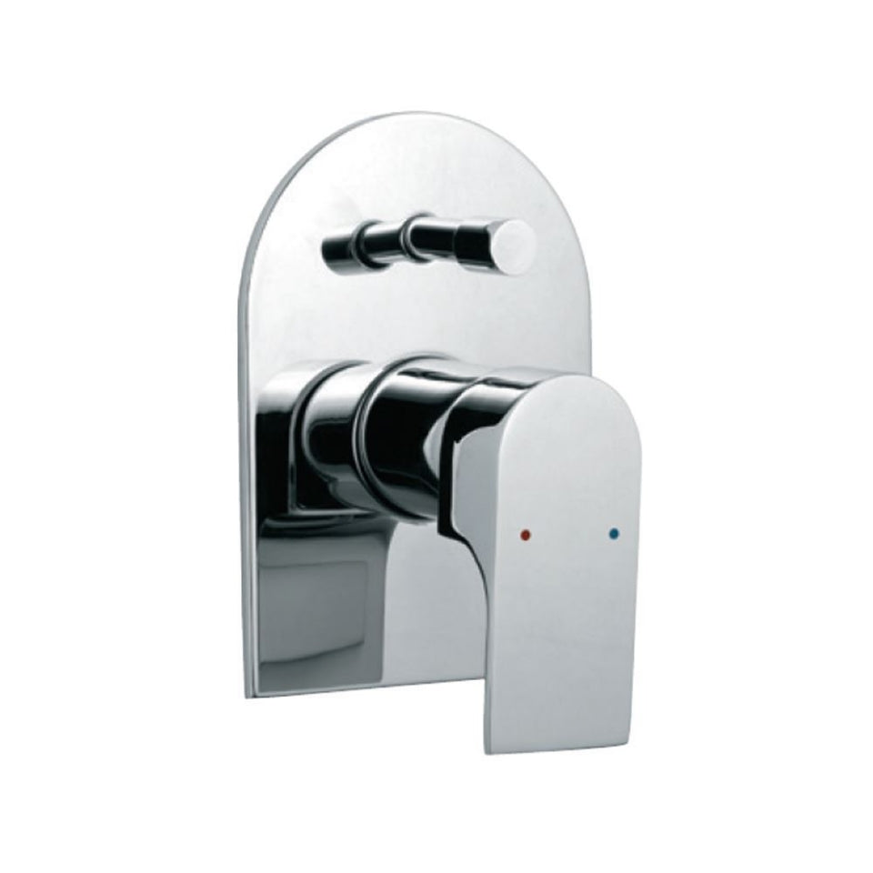 S.L.EXPOSED PARTS DIV KIT WITH SLEEVE & BUTTON ON TOP - JAQUAR FAUCETS -  ( CHROME - LYRIC - 0x15 mm - 0inchX0.5inch )