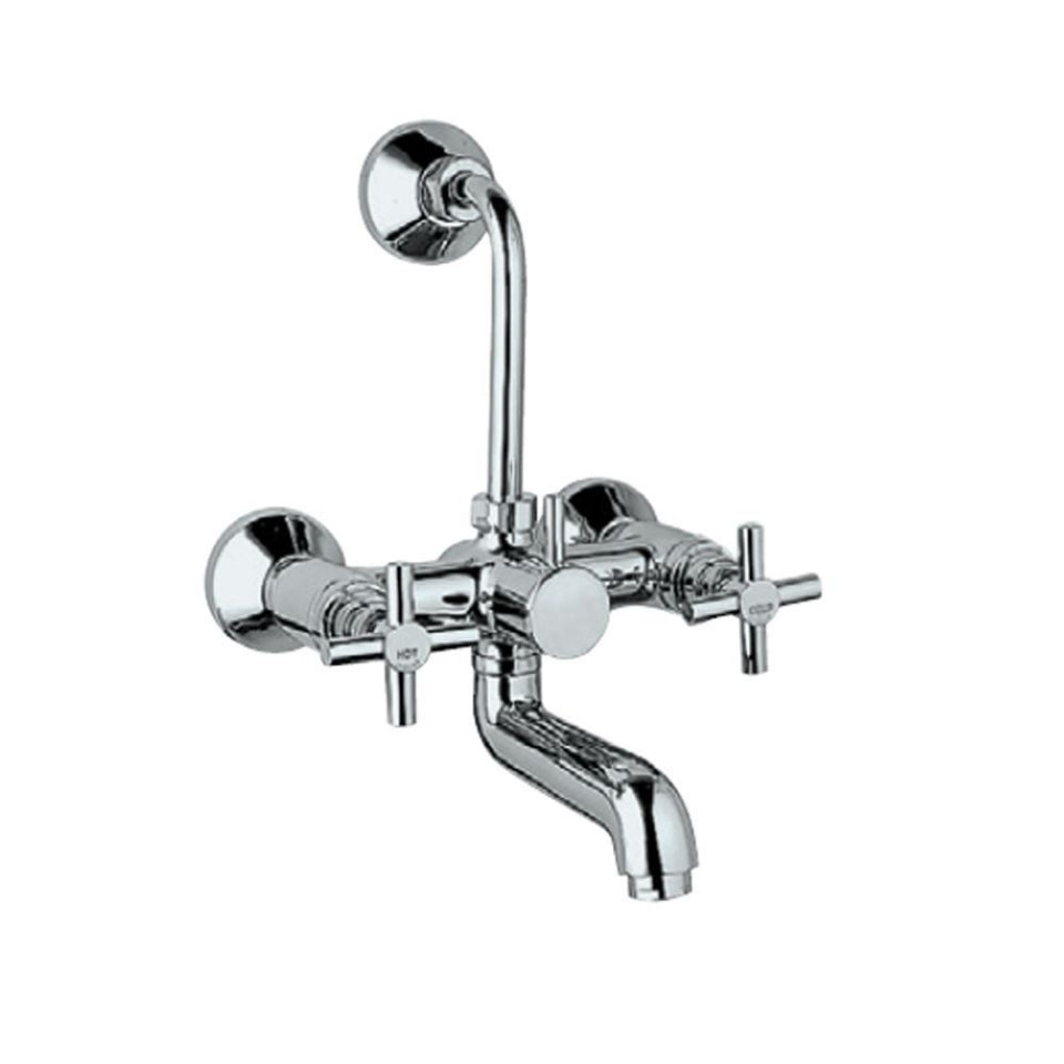 WALL MIXER WITH BEND - JAQUAR FAUCETS -  ( CHROME - SOLO - 0x15 mm - 0inchX0.5inch )