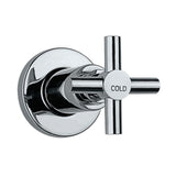 EXPOSED PART KIT OF CONCEALED STOP COCK COLD ONLY & FLUSH COCK W/FLANGE - JAQUAR FAUCETS - (CHROME - SOLO - 0x0 mm - 0inchX0inch)