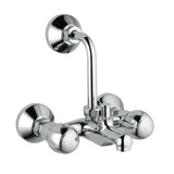 WALL MIXER WITH UPPER BEND - JAQUAR FAUCETS -  ( CHROME - CLARION QUARTER TURN - 0x15 mm - 0inchX0.5inch )