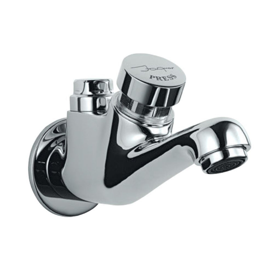 BIB COCK SELF CLOSING - JAQUAR FAUCETS -  ( CHROME - PRESSMATIC - 0x15 mm - 0inchX0.5inch )
