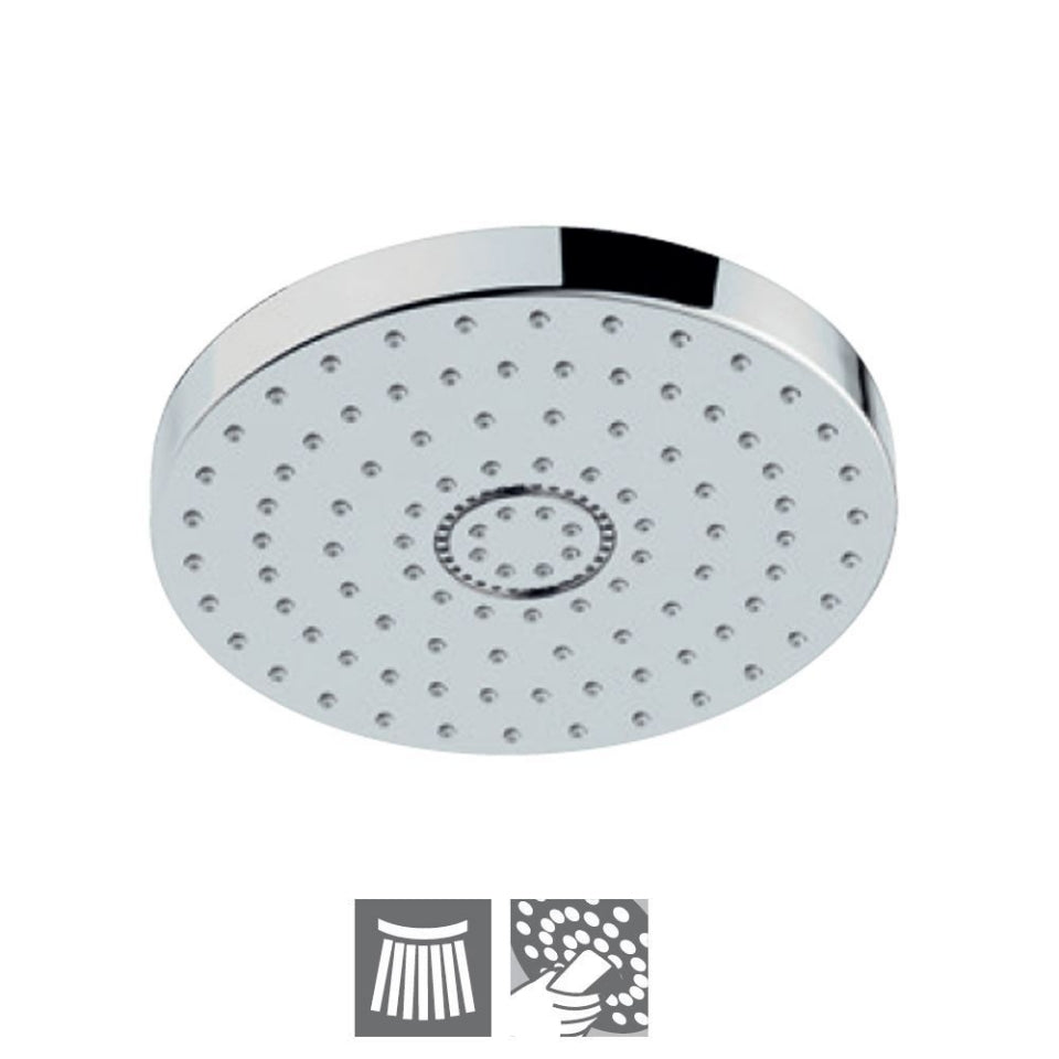 ROUND SINGLE FLOW AIR - JAQUAR FAUCETS - ( CHROME - OVERHEAD SHOWER - 15x180 mm - 0.5inchX7inch )