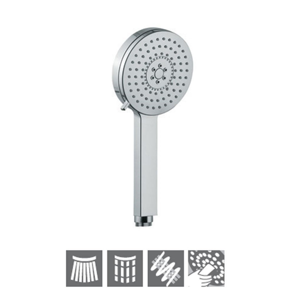 ROUND M.FLOW AIR EFFECT W/O TUBE & HOOK - JAQUAR FAUCETS - ( CHROME - HAND SHOWER - 15x105 mm - 0.5inchX4inch )