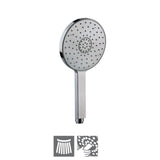 ROUND S.FLOW AIR EFFECT W/O TUBE & HOOK - JAQUAR FAUCETS - ( CHROME - HAND SHOWER - 15x140 mm - 0.5inchX5.5inch )