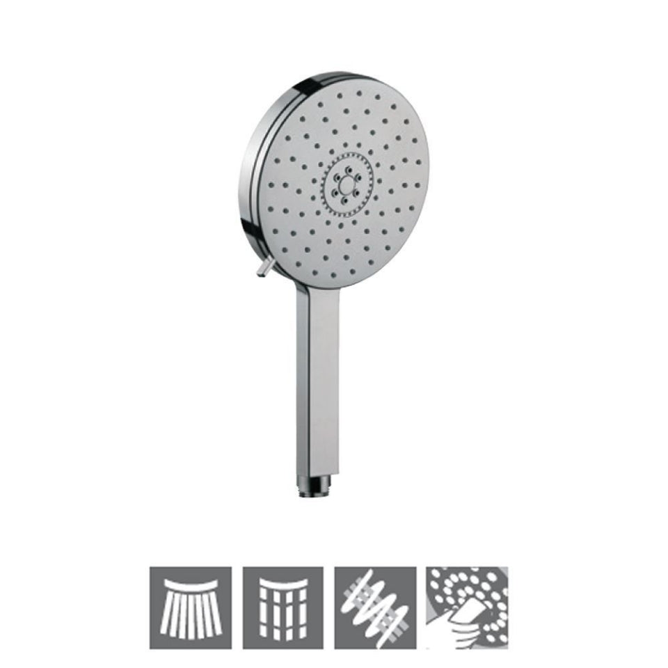 ROUND M.FLOW AIR EFFECT W/O TUBE & HOOK - JAQUAR FAUCETS - ( CHROME - HAND SHOWER - 15x140 mm - 0.5inchX5.5inch )