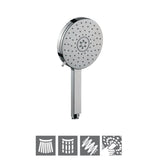 ROUND M.FLOW AIR EFFECT W/O TUBE & HOOK - JAQUAR FAUCETS - ( CHROME - HAND SHOWER - 15x140 mm - 0.5inchX5.5inch )
