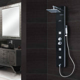 THERMO SHOWER PANEL W/BUTTON SPT - JAQUAR FAUCETS - ( S.STEEL BLACK - JAQUAR BLACK - 0x0 mm - 0inchX0inch )