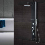 THERMO SHOWER PANEL W/BUTTON SPT - JAQUAR FAUCETS - ( S.STEEL BLACK - INFINITY - 0x0 mm - 0inchX0inch )
