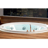 COMBI SYSTEM. ROUND WHIRLPOOL BATH TUB - JAQUAR WELLNESS - ( WHITE - FONTE-R - 1500x1500 mm - 60inchX60inch )