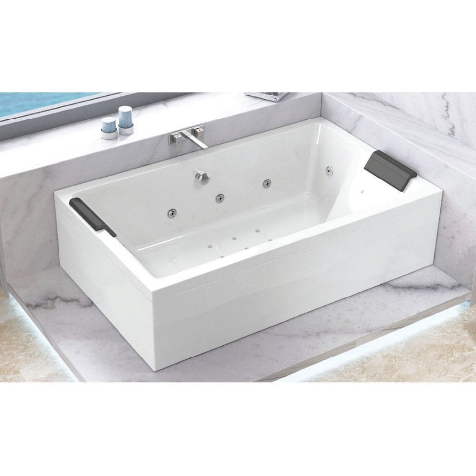WHIRLPOOL WATER SYSTEM W/O F&S PANEL - JAQUAR WELLNESS - ( WHITE - KUBIX - 1800x1100 mm - 72inchX44inch )