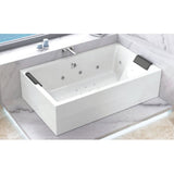 WHIRLPOOL WATER SYSTEM W/O F&S PANEL - JAQUAR WELLNESS - ( WHITE - KUBIX - 1800x1100 mm - 72inchX44inch )